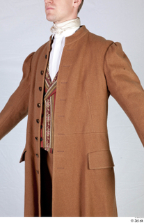  Photos Man in Historical formal suit 3 19th century Historical clothing brown jacket upper body 0002.jpg
